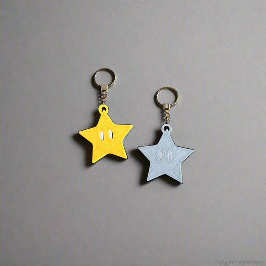 STAR MARIO BROS KEYCHAIN